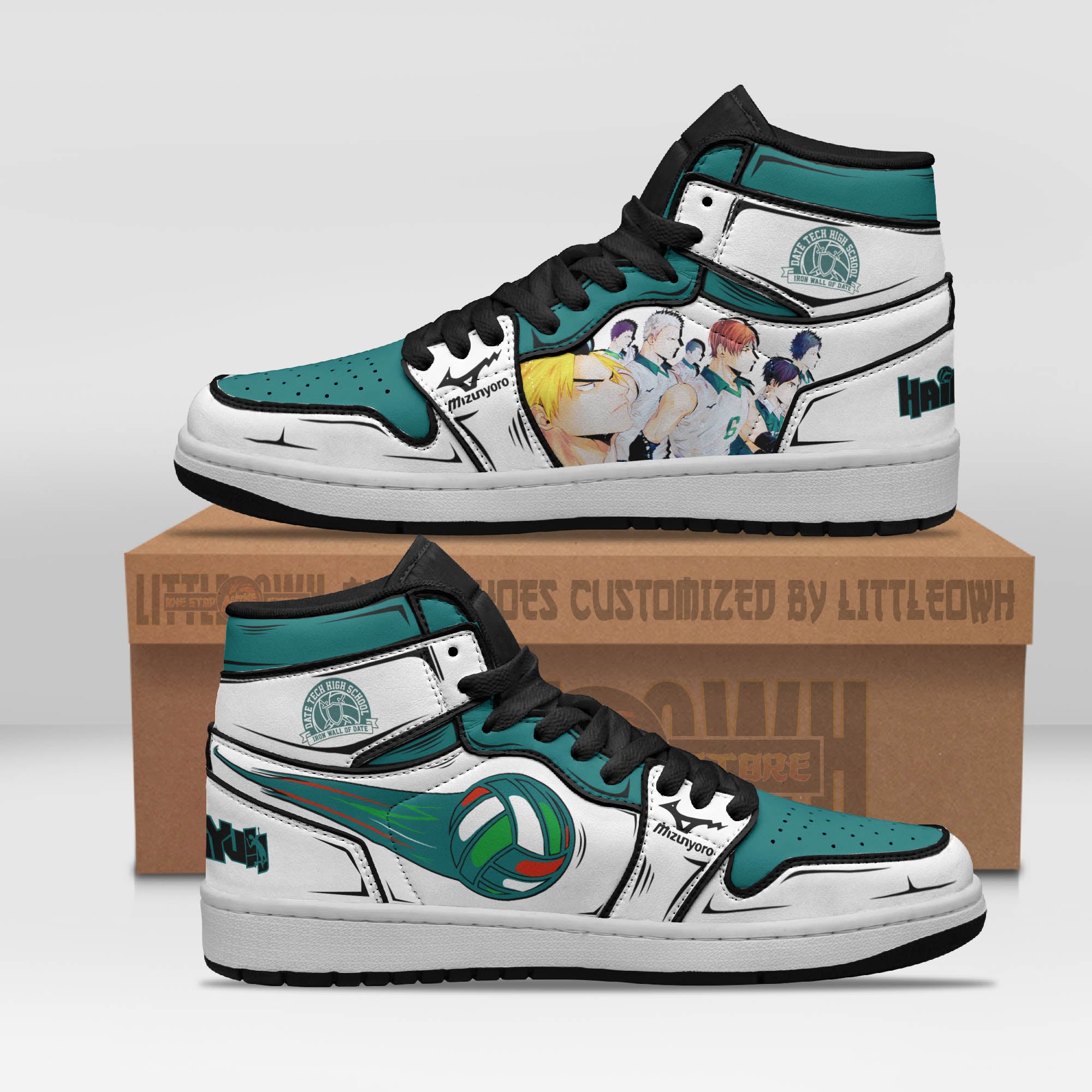 Date Tech High Shoes Custom Haikyuu Team Anime Jd Sneakers