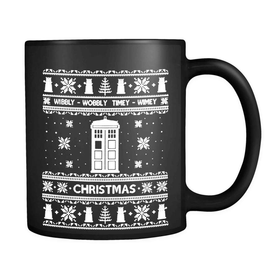 Ugly Doctor Who Christmas Scandinavian Motive Ugly Christmas Party Nordic Wibbly-Wobbly Timey-Wimey 11oz Mug