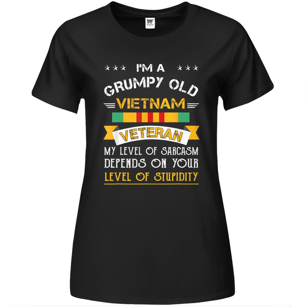 Grumpy Old Vietnam Veteran Premium Womens T Shirts