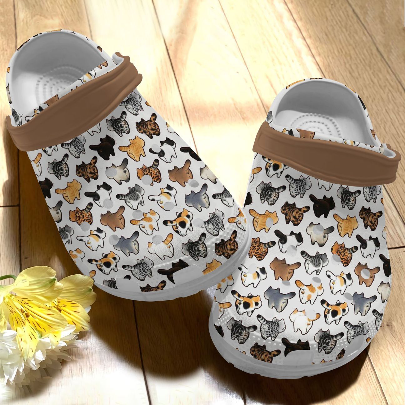 Cat Personalized Clog, Custom Name, Text Cute Cats Pattern, Fashion Style For Women, Men, Kid, Print 3D