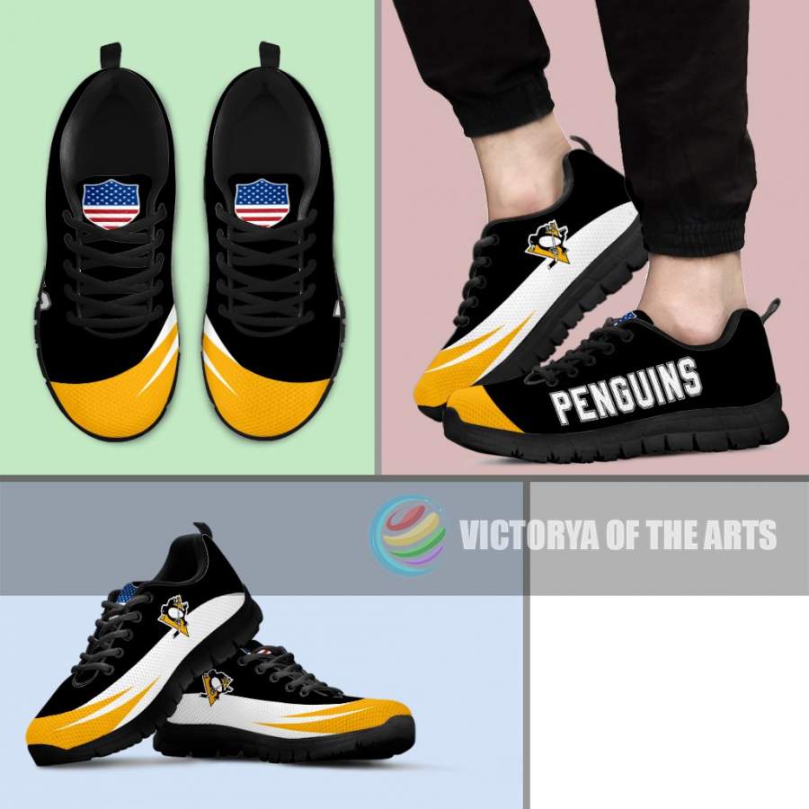 Awesome Gift Logo Pittsburgh Penguins Sneakers