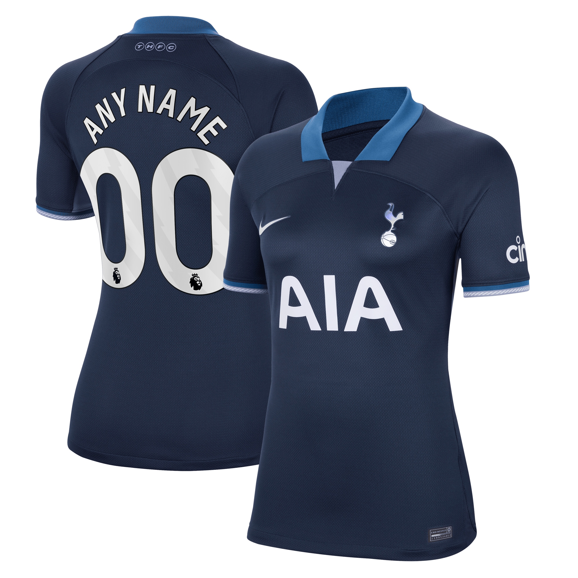 Tottenham Hotspur Women's 2023/24 Away Stadium Replica Custom Jersey – Navy