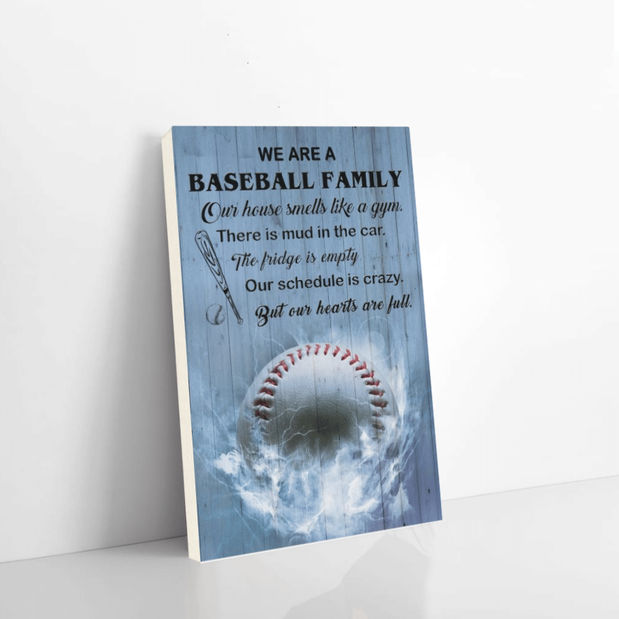 Baseball Canvas We Are A Baseball Family Christmas Gift Ideas