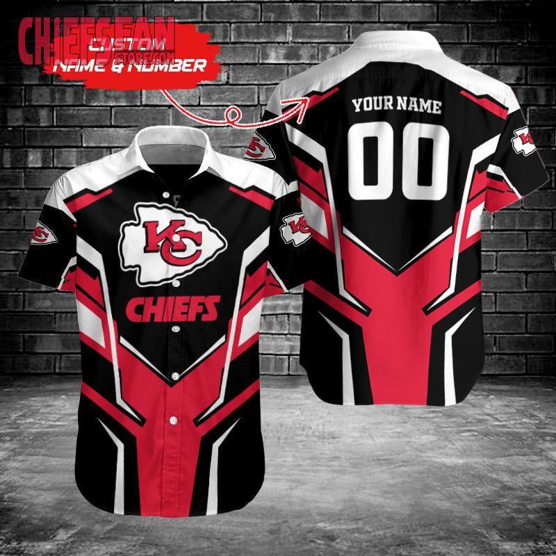 Kansas City Chiefs Personalized Button Shirt Custom Nam Number