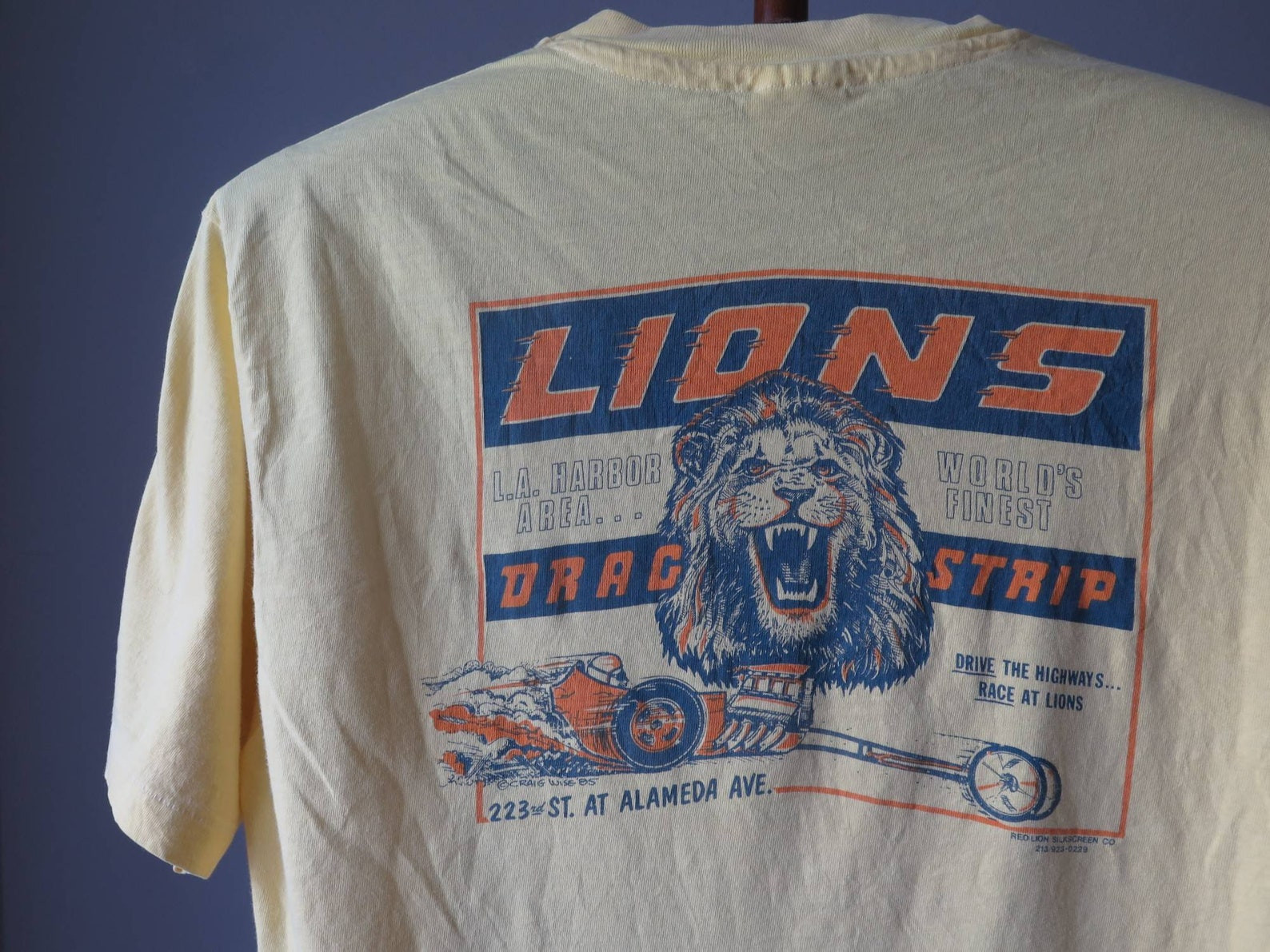 Vintage Lions Drag Strip Tshirt Vintage Drag Racing Tshirt American Hot Rod Tshirt 80S   90S Tee The Lions Drag Strip