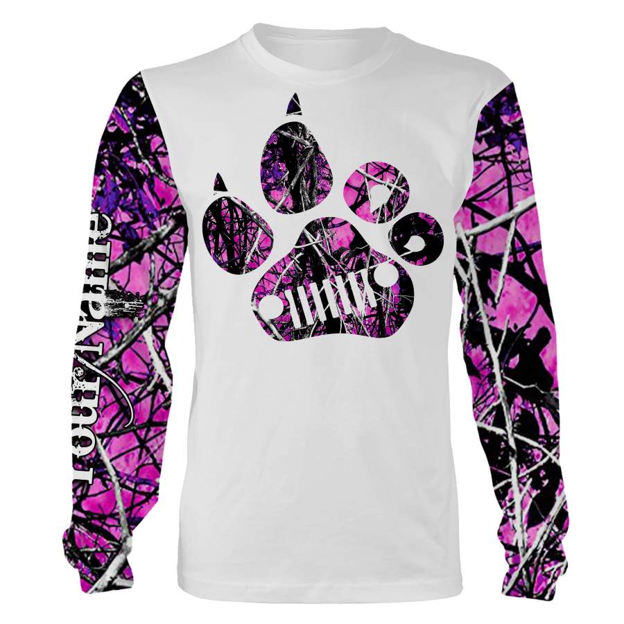 Jeep girl dog Paw Pink muddy camo Jeep Shirts Custom All over print Shirts for women, ladies – IPH2571