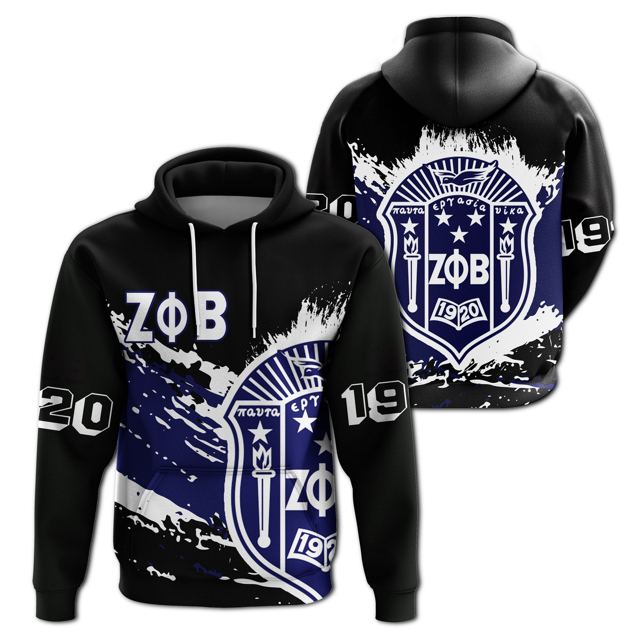 Sorority Hoodie – Zeta Phi Beta Pullover Hoodie – Tip Style