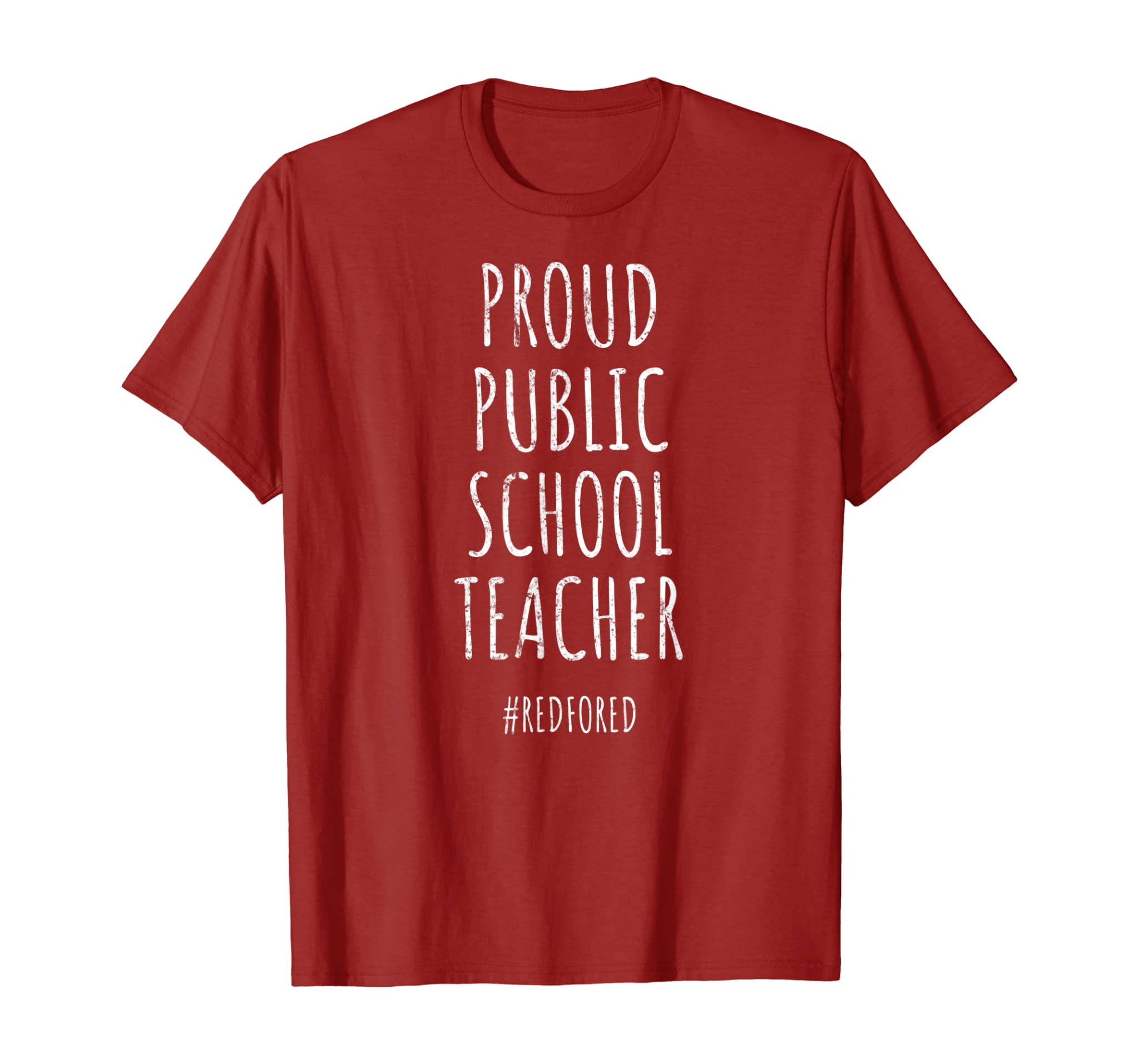 Vintage Proud Public School Teacher Red For Ed T-Shirt T-Shirt