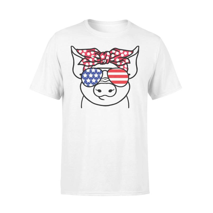 4Th Of July Pig American Flag Patriotic T-shirt