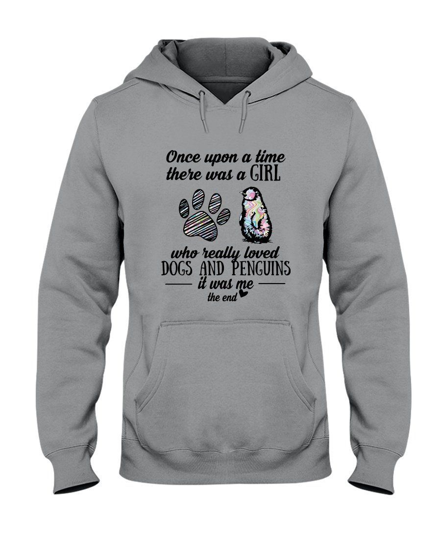 A Girl Loved Dogs And Penguins Custom Design For Dog Lovers Hoodie