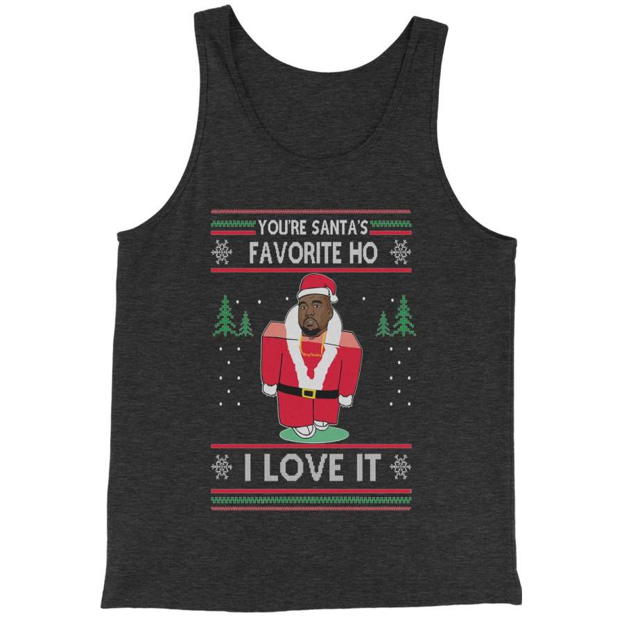 You’re Santas Favorite Ho Ugly Christmas Jersey Tank Top for Men