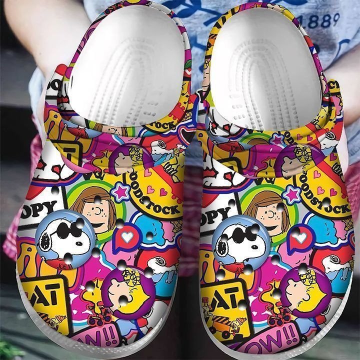 Snoopy Peanuts Woodstpck Charlie And Friends Comfortable For Man And Women Classic Water Rubber Crocs Crocband Clogs Comfy Footwear