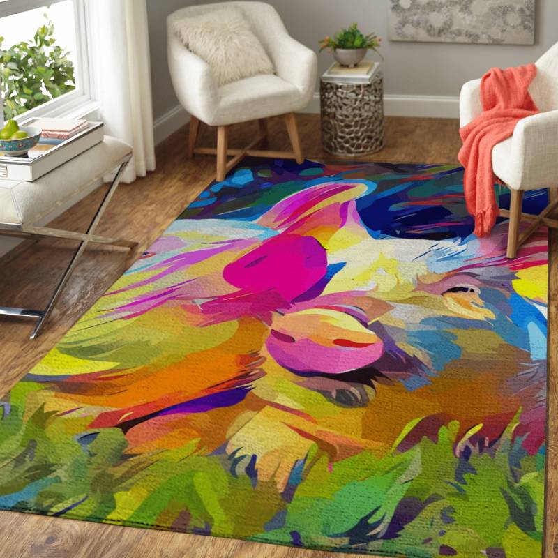 Pigs Bros – Colorful Animals Area Rug Carpet