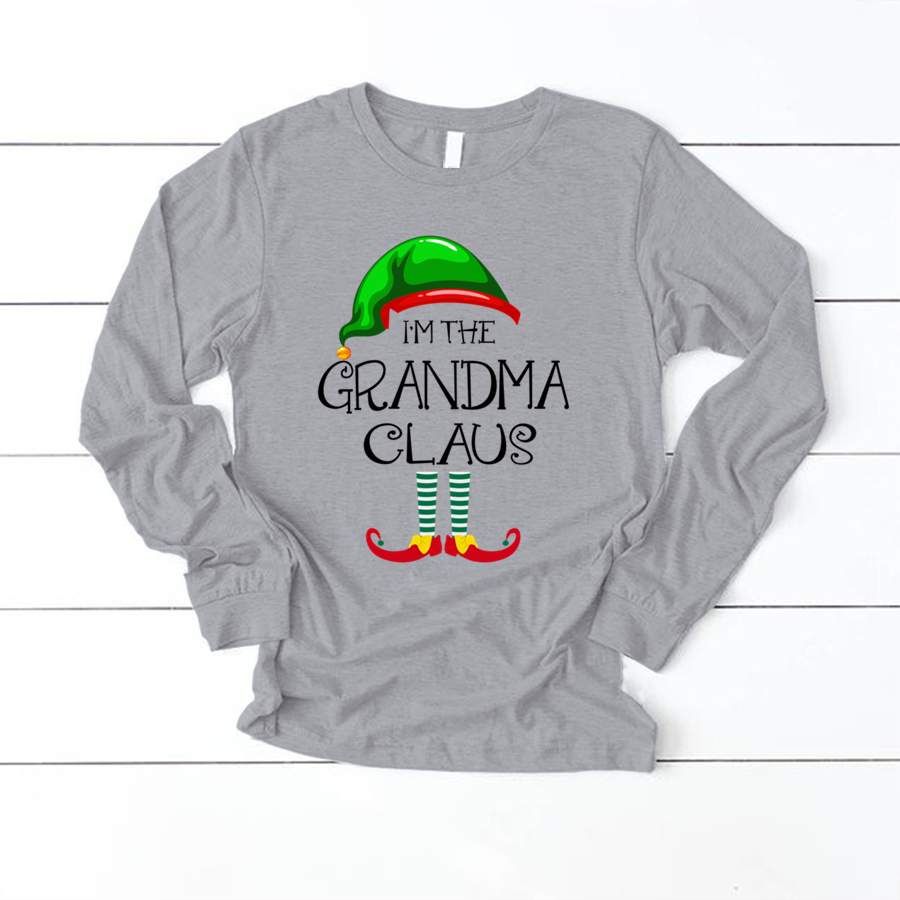 Personalized I’m The Grandma Claus Christmas Black Shirt