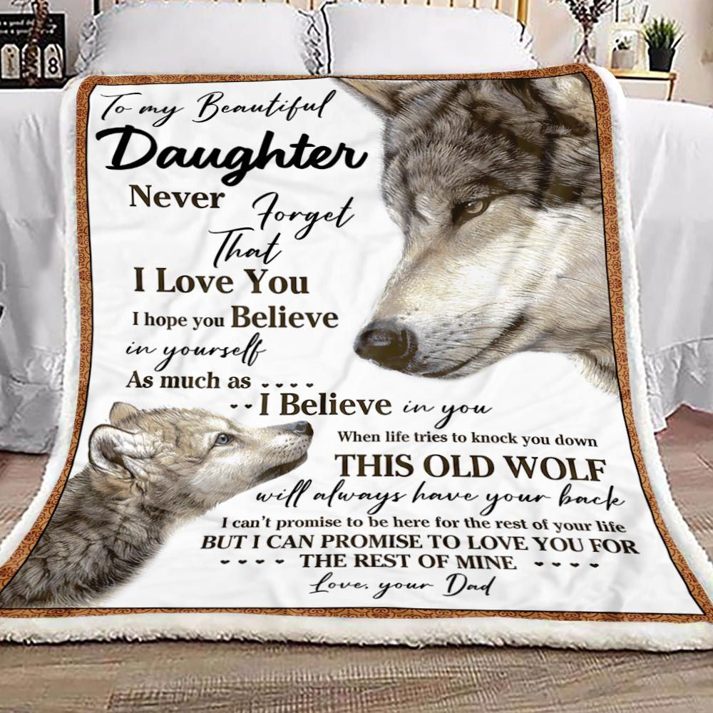 To My Daughter I Hope You Believe In Yourself Fleece Blanket Gift For Daughter Birthday From Dad To Daughter Home Decor Bedding Couch Sofa Soft And Comfy Cozy