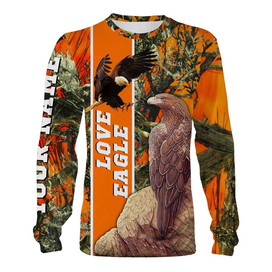 Tailed Eagle Custom Name 3D All over printing Shirt, Hoodie – Love Eagle gift for Men Women Kid – FSD955