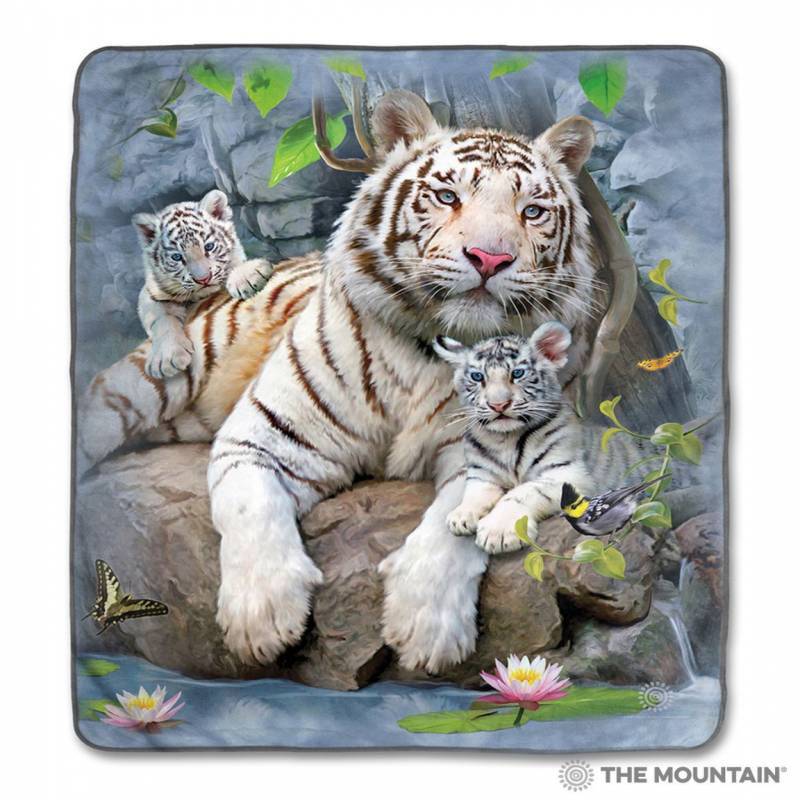 White Tigers Of Bengal CLA1712231F Sherpa Fleece Blanket