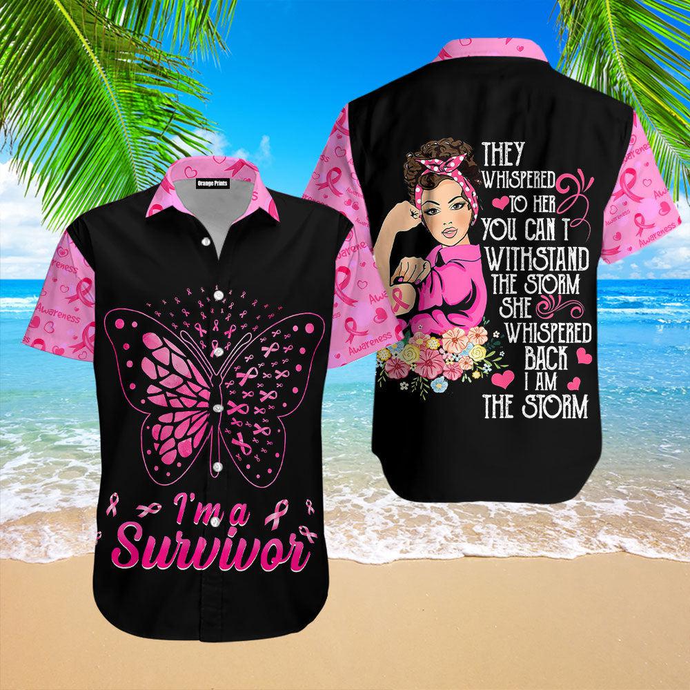 I Am A Survivor Breast Cancer Awareness Aloha Hawaiian Shirts For Men & For Women | Wt2199