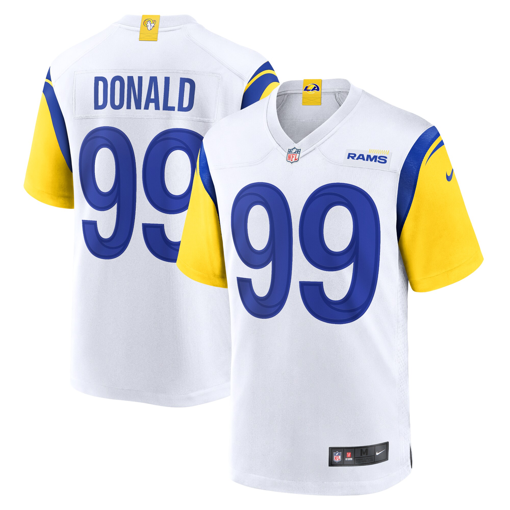 Men’s Los Angeles Rams Aaron Donald White Alternate Player Game Jersey