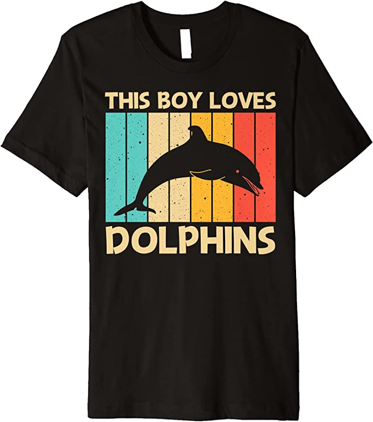 Cool Dolphin For Boys Kids Dolphins Beluga Whale Sea Animal Premium T-Shirt