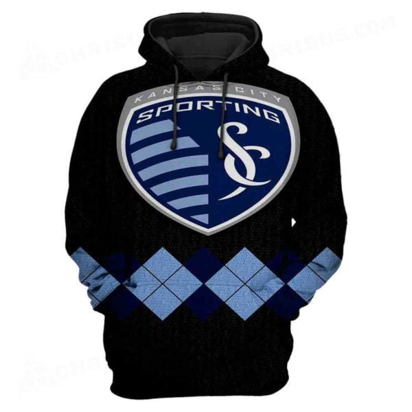 Mls Sporting Kansas City Black Pullover Hoodie Aop Shirt