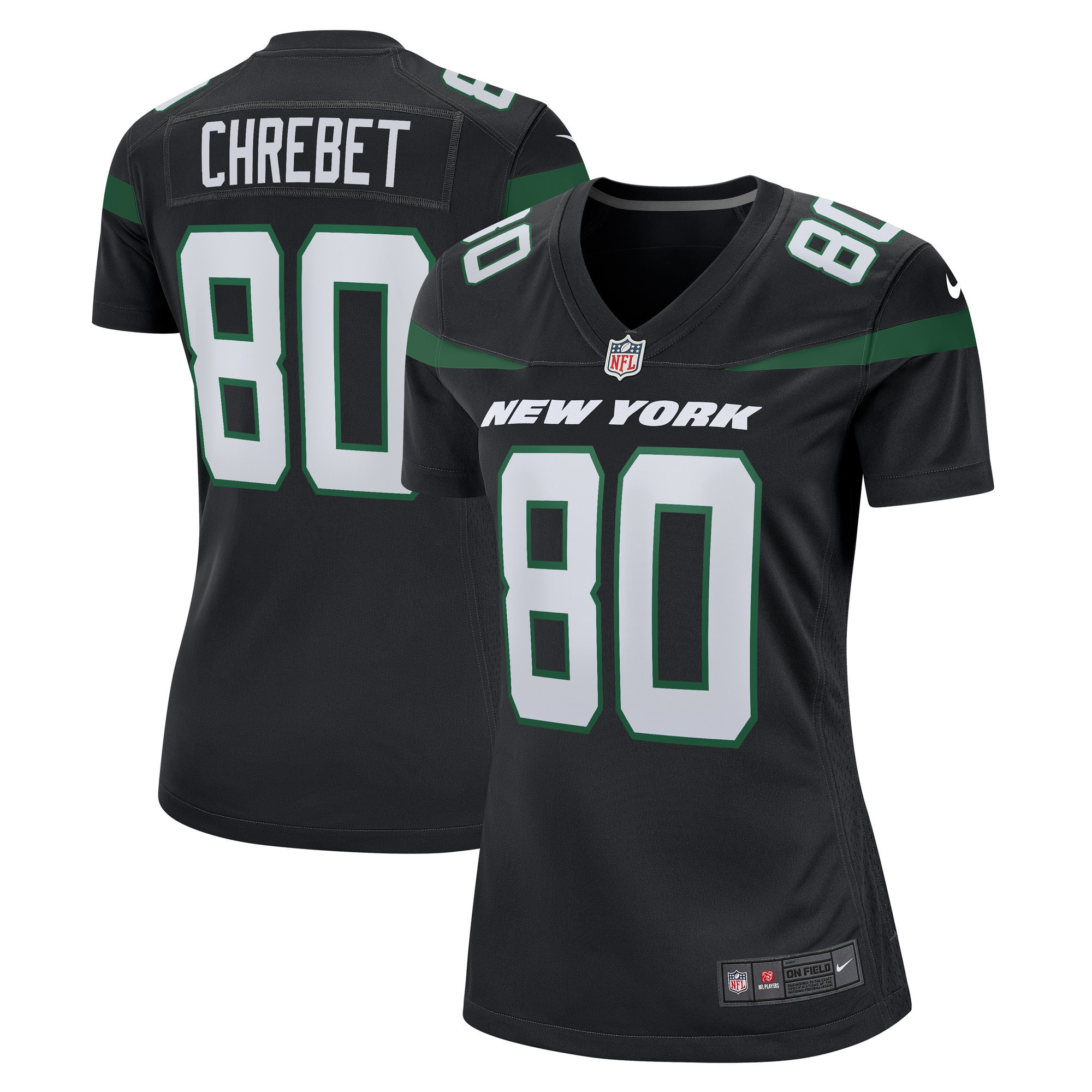 Wayne Chrebet New York Jets Womens Retired Player Jersey – Black NFL