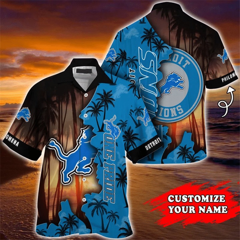 Detroit Lions Hawaii Shirt Tropical Island Personalized Ha74818