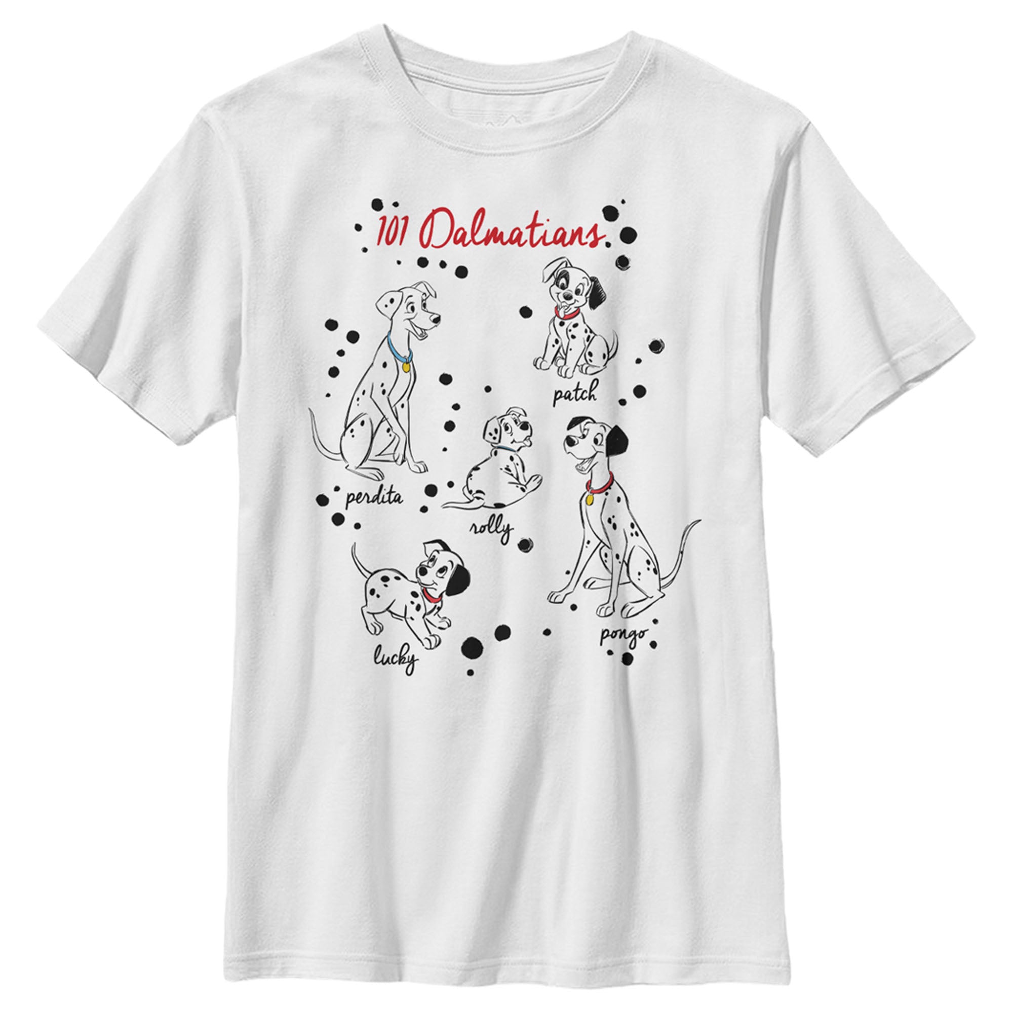 Boy’S One Hundred And One Dalmatians Character Names T-Shirt