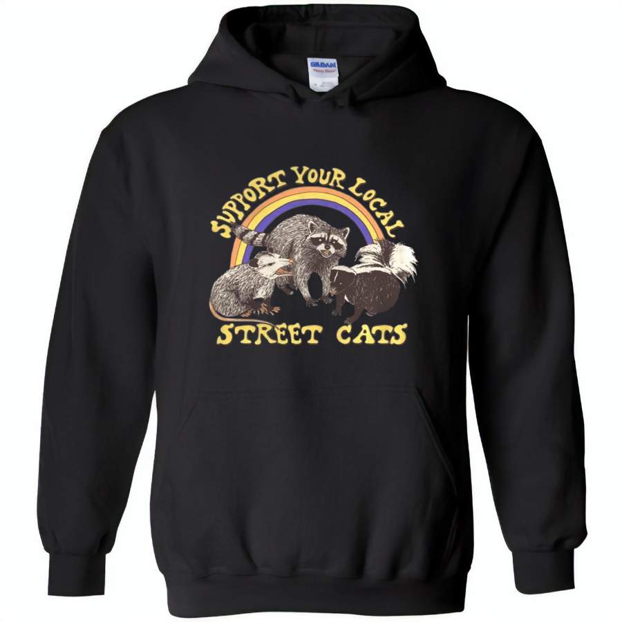 Support Your Local Street Cats   Gildan Heavy Blend Hoodie