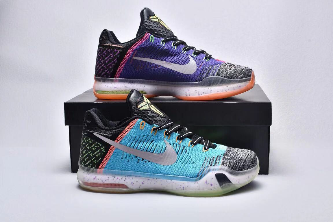 Nike Kobe 10 Low ‘What The’ Sneakers, Men Shoes SNK186128355