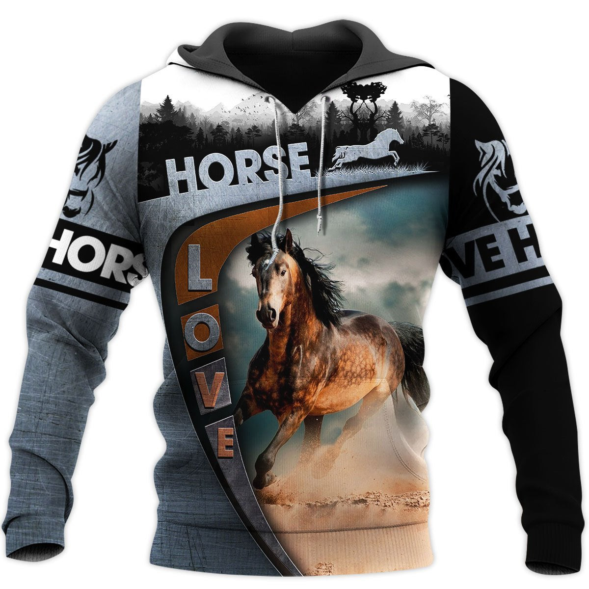 Love Horse 3D All Over Printed Shirt Hoodie For Men And Women Ta041310