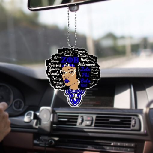 Zeta Phi Beta 1920 Black Woman With Daishiki Car Hanging Ornament