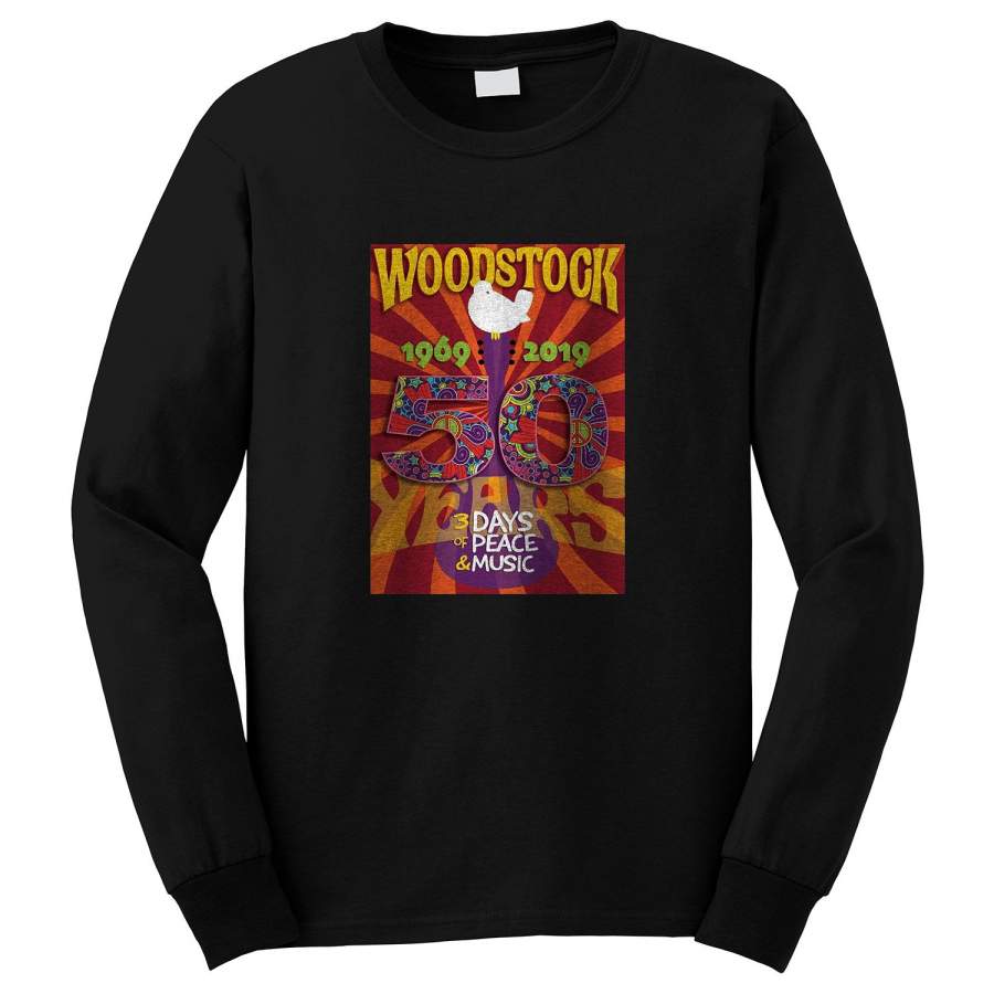 WOODSTOCK 50th ANNIVERSARY 1969 – 2019 POSTER Long Sleeve T-Shirt