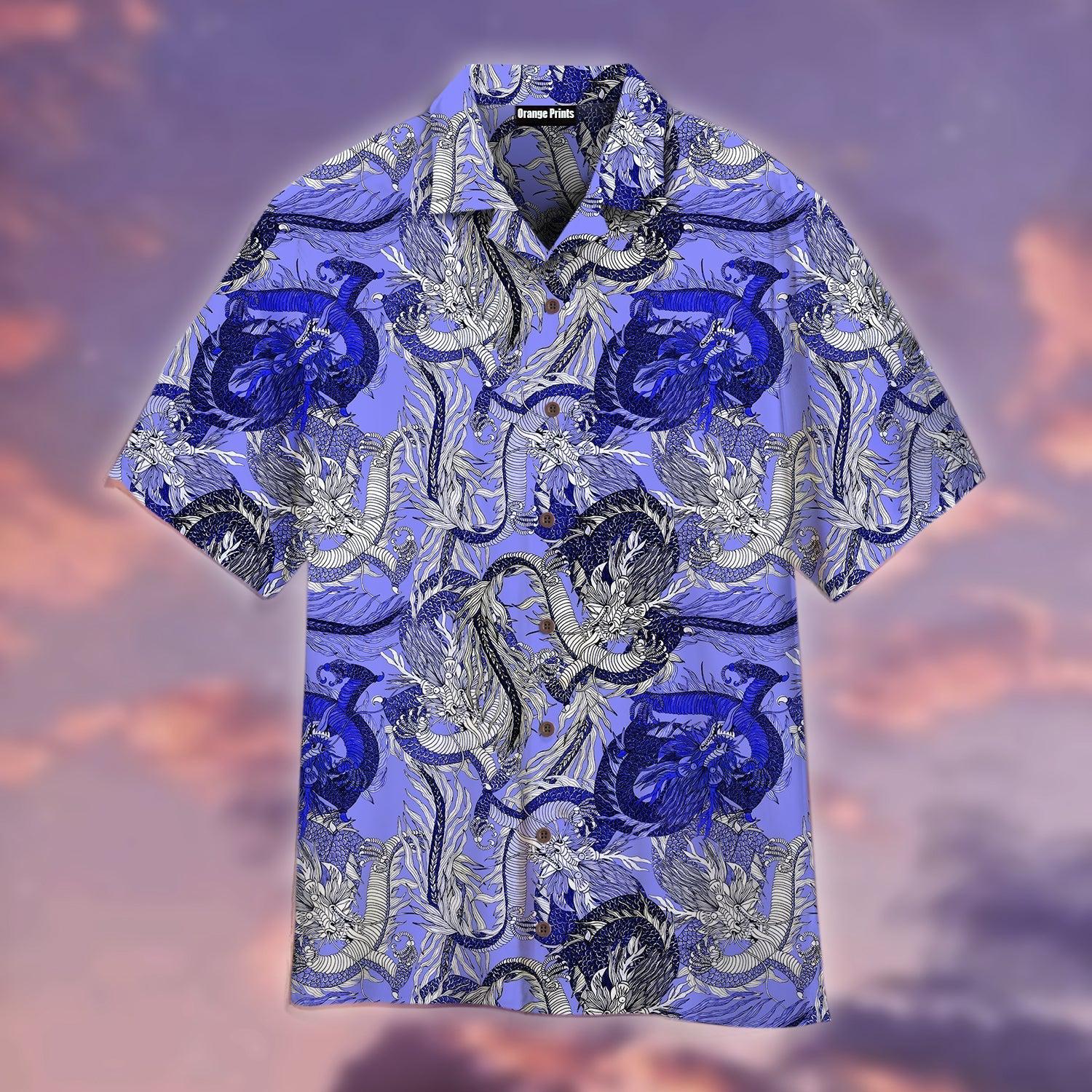 Blue Fantasy Dragon Hawaii Shirt For Men And Women Ha77887