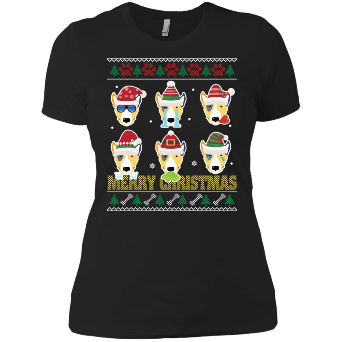 Bloodhound Ugly Sweater Santa Costume Xmas Women T-shirt