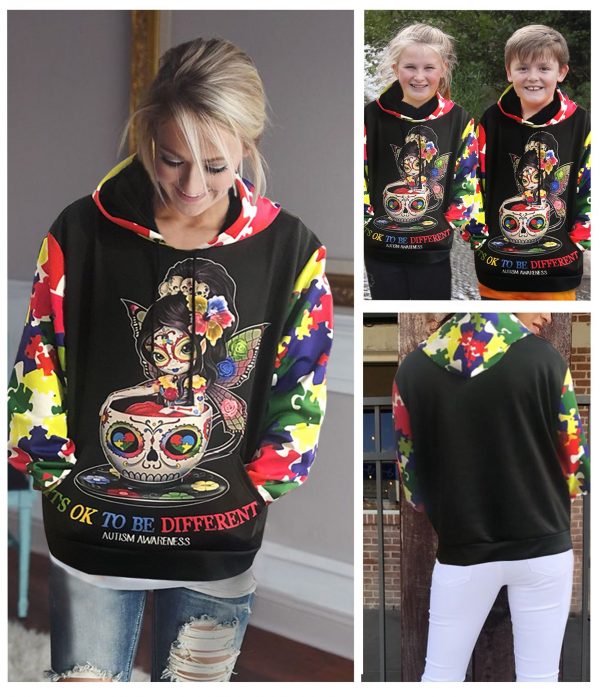 It’S Okay To Be Different Hoodie Autism Awareness Hoodie Autism Awareness Gifts Ht