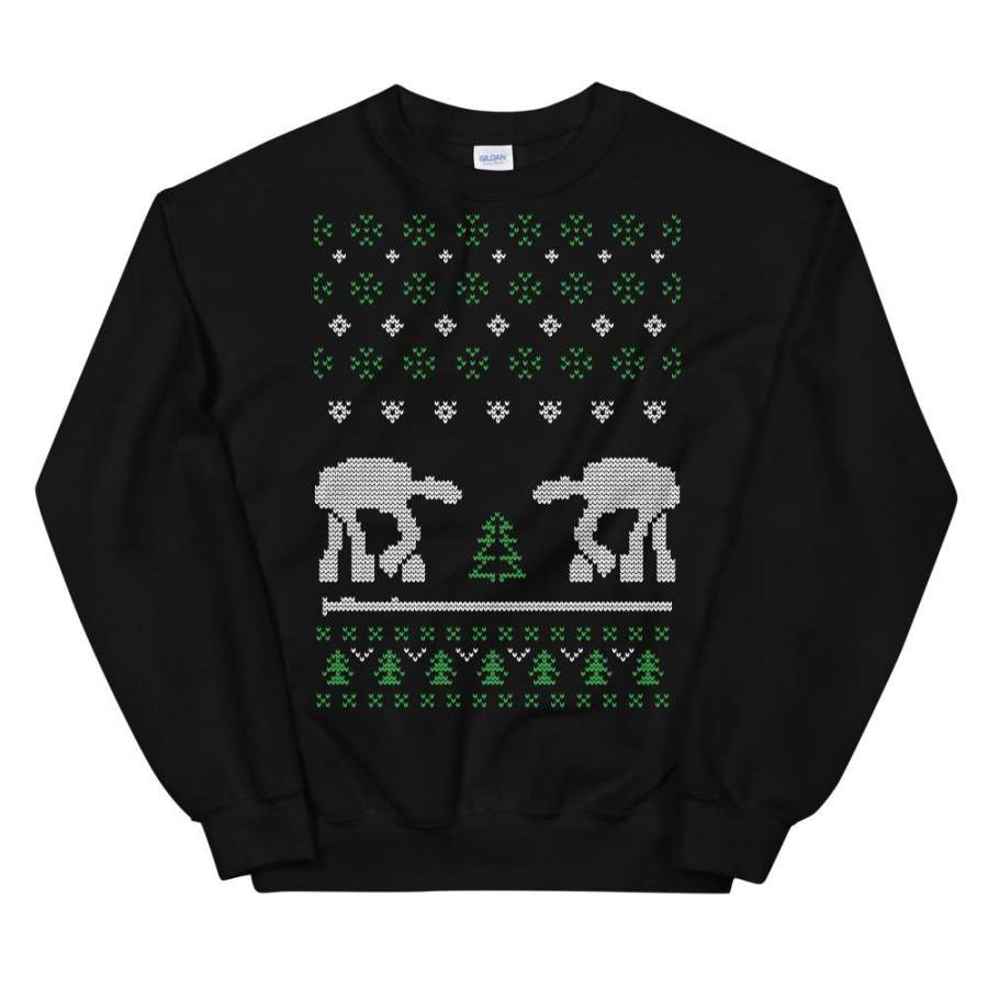 AT AT Robot  Ugly Sweater Design Unisex Sweatshirt