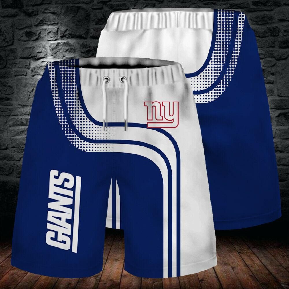 New York Giants 3D Summer Beach Sport Short Pants 3D Men Cool Shorts Swim Trunks