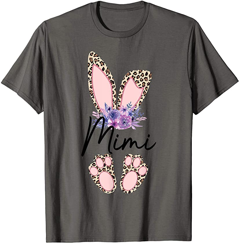 Mimi Easter Cute Easter Bunny Leopard Easter Day Gift T-Shirt