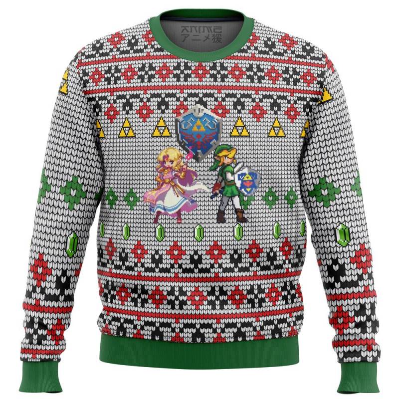 zelda and link Premium Ugly Christmas Sweater