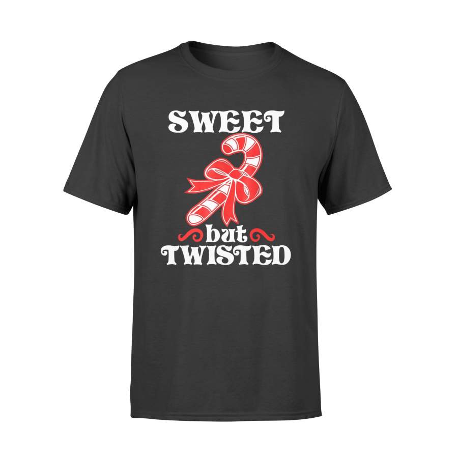 Sweet But Twisted Funny Candy Cane Christmas T-Shirt – Standard T-shirt