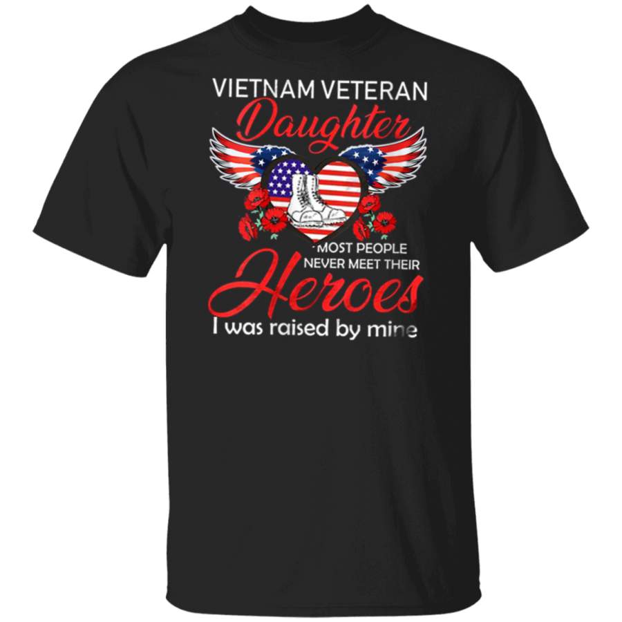 Womens VietNam Veteran Daughter  Heroes  T-Shirt