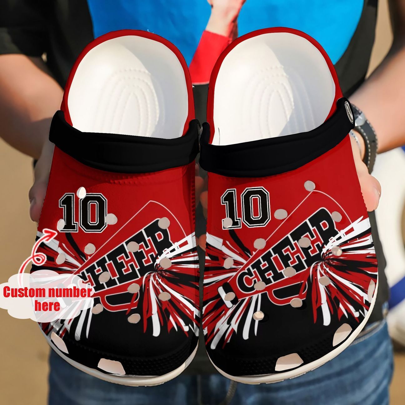 Cheerleader Personalized Clog, Custom Name, Text Go Go Cheer, Fashion Style For Women, Men, Kid, Print 3D