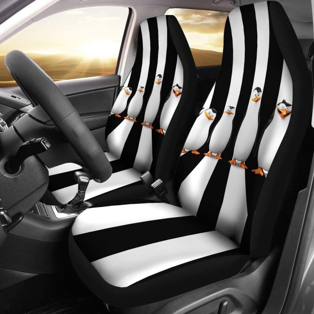 Penguin Of Madagascar Car Seat Covers Universal Fit 225721