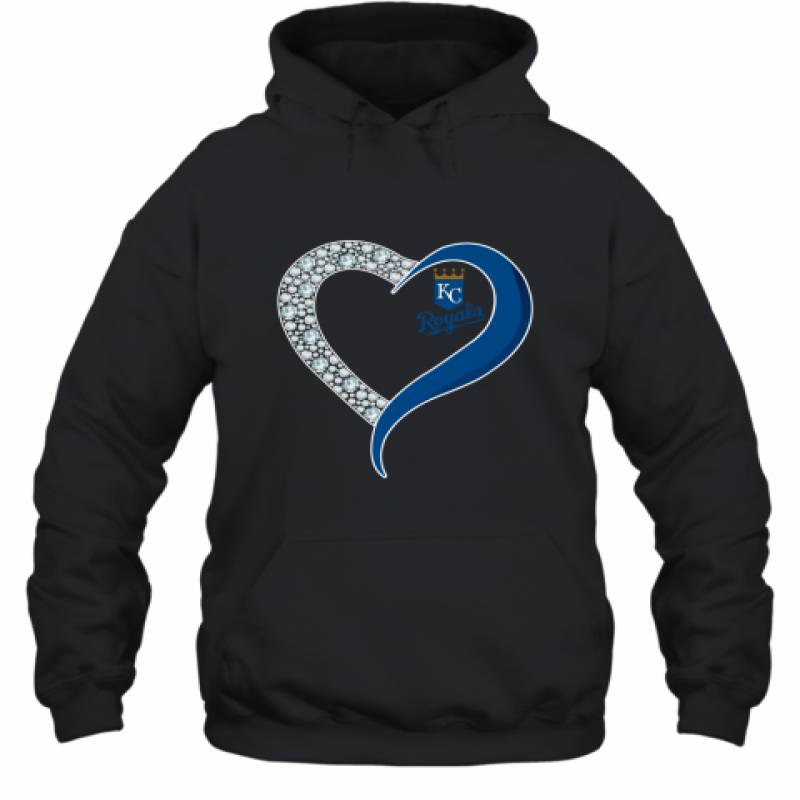 Diamond Kansas City Royals Heart shirt Hoodie