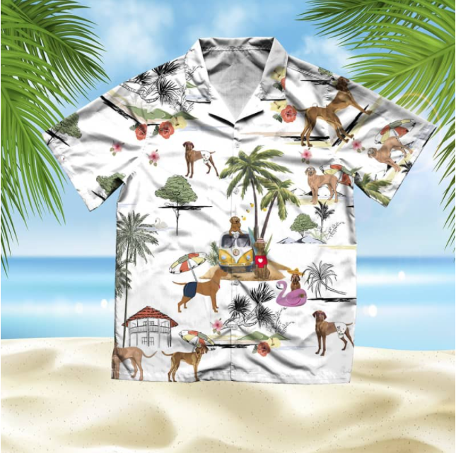 Vizsla Beach All Over Printed Hawaiian Shirt Ha20147