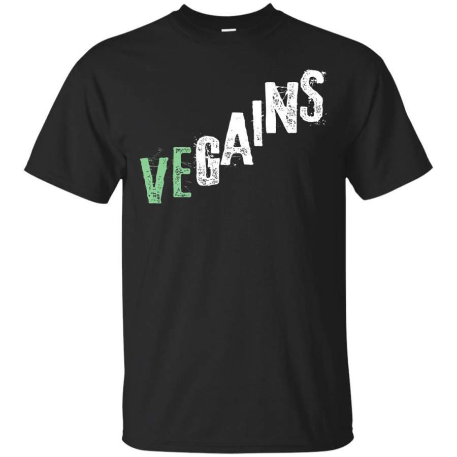 AGR Vegains Gym Inspired Text Vegan Fitness Tshirt Jaq T-shirt