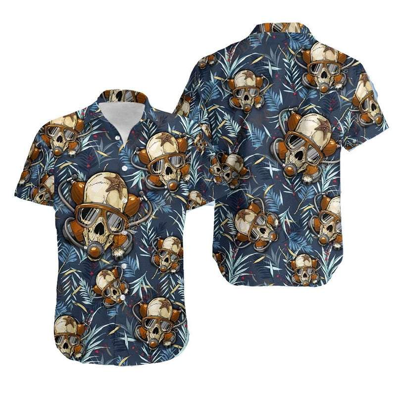 Scuba Diving Skull Aloha Hawaii Shirts For Men Women Ha13472