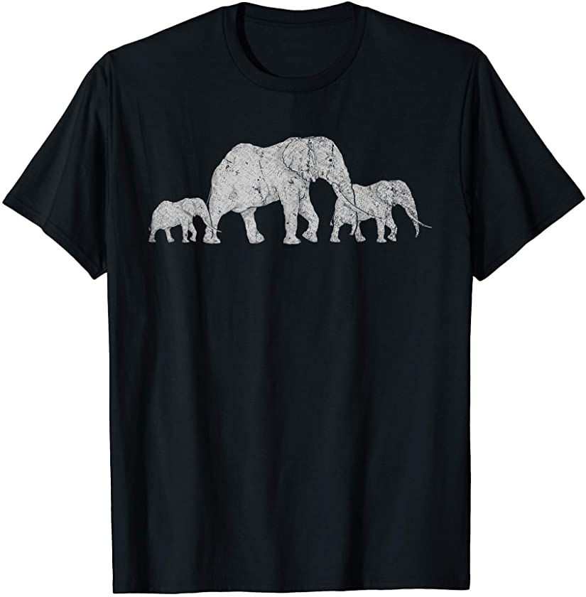 Africa Safari Zoo Animal Elephants Family Elephant T-Shirt