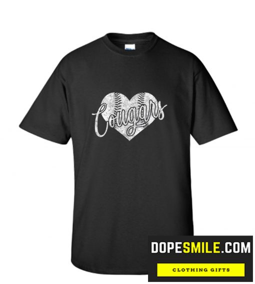 Cougars Baseball Heart cool T Shirt